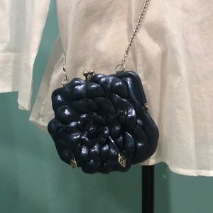 Brighton small navy blue satchel coin purse